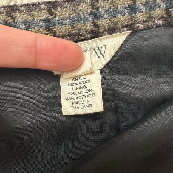 J. Crew 100% Wool Houndstooth Mini Wrap Skirt - Picture 5 of 7